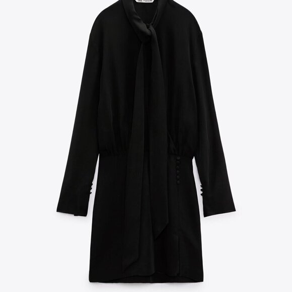 ZARA TIED MINI DRESS SZ M NWT - Picture 2 of 5
